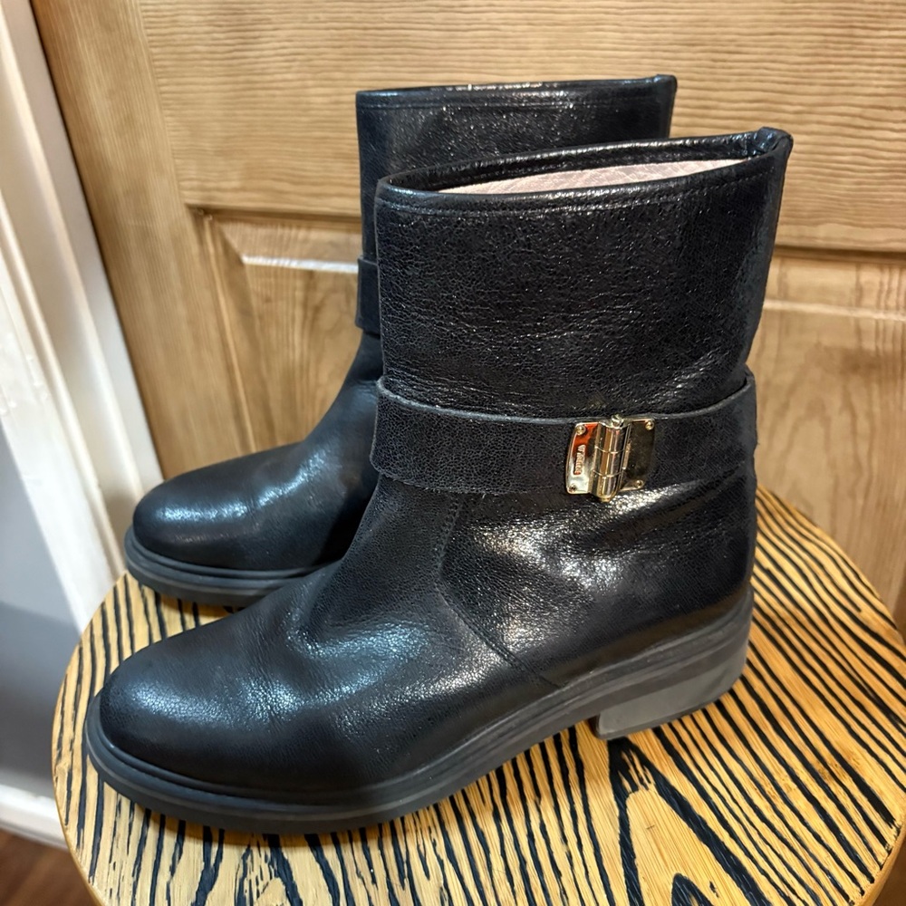 Furla Black Leather Women’s Ankle Boot size 39